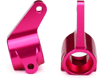 Traxxas Steering blocks, 6061-T6 aluminum (pink-anodized) / TRA3636P