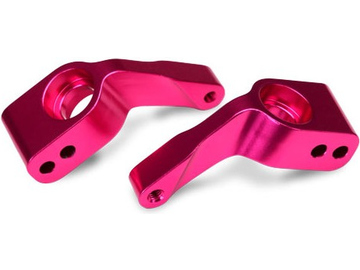 Traxxas Stub axle carriers, 6061-T6 aluminum (pink-anodized) / TRA3652P