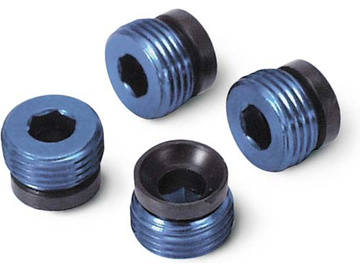 Traxxas hliníkové uzávěry kulových čepů modré (4) / TRA4934X