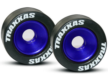 Traxxas hliníkové kolo opěrných koleček (Wheelie) modré (2) / TRA5186A