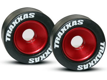 Traxxas hliníkové kolo opěrných koleček (Wheelie) červené (2) / TRA5186
