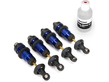 Traxxas Shocks, GTR aluminum, blue-anodized (fully assembled w/o springs) (4) / TRA5460A