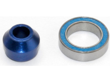 Traxxas Bearing adapter, 6160-T6 aluminum (blue-anodized) (1)/10x15x4mm ball bearing (1) / TRA6893X