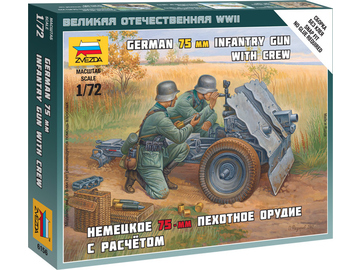 Zvezda figurky - německé pěchotní dělo 75mm (1:72) / ZV-6156