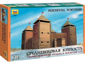 Zvezda Snap Kit - středověká dřevěná pevnost (1:72) / ZV-8501