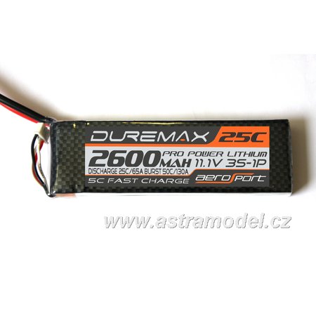 DUREMAX Power LiPol 11.1V 2600mAh 25C EC3