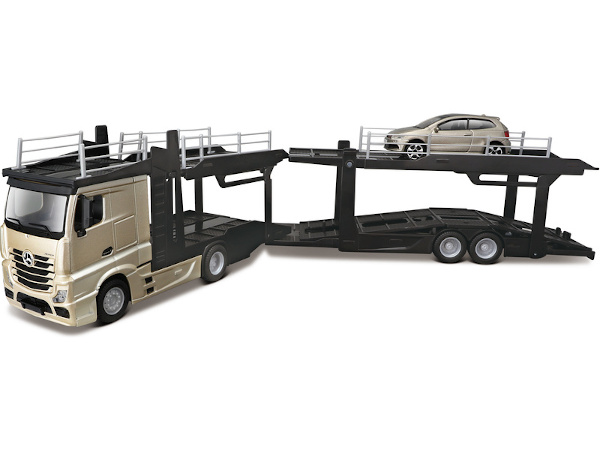 Kovový model Mercedes-Benz Actros + Volkswagen Polo GTI Mark 5