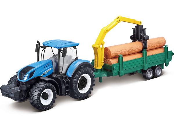 Kovový model traktoru New Holland T7.315 se dřevem