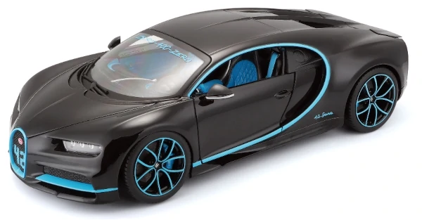 Kovový model Bburago Bugatti Chiron 1:18 v černé barvě