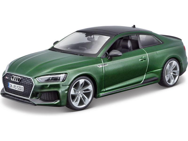 Kovový model Bburago - Audi RS 5 Coupe 1:24 v zelené barvě