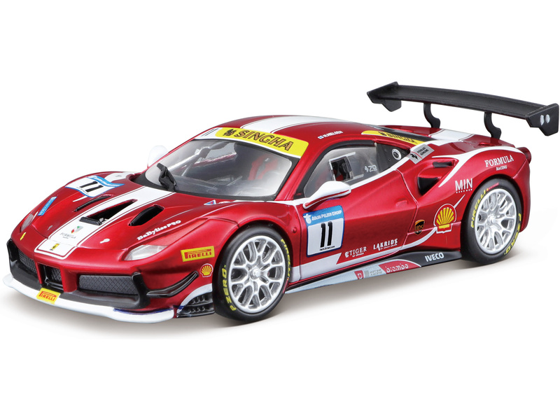 Kovový model Bburago - Ferrari 488 1:24 v červené barvě