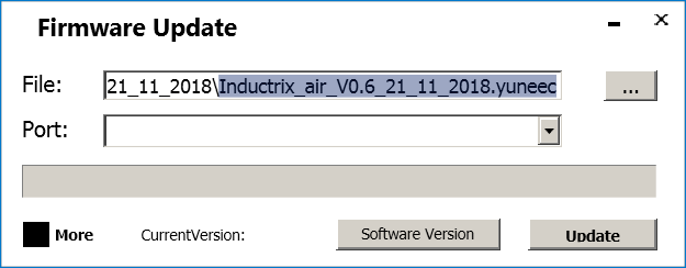 Nastavení cesty k souboru s firmware