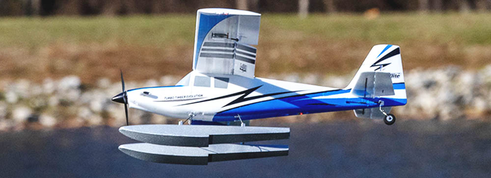 RC model letadla E-flite Turbo Timber 0.7m s plováky