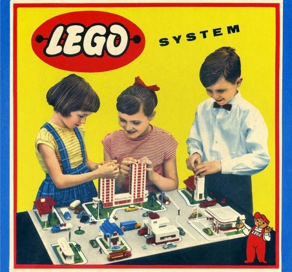 Vzhled LEGO krabic z 50. let