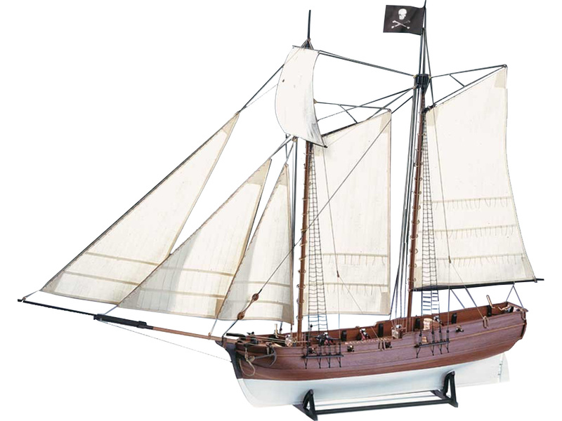 Pirátská loď Adventure z roku 1760 v měřítku 1:60 od Amati