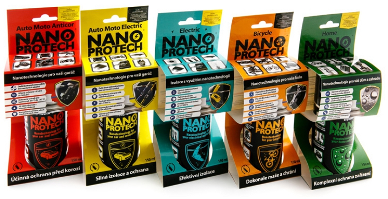 Balení sprejů Nanoprotech