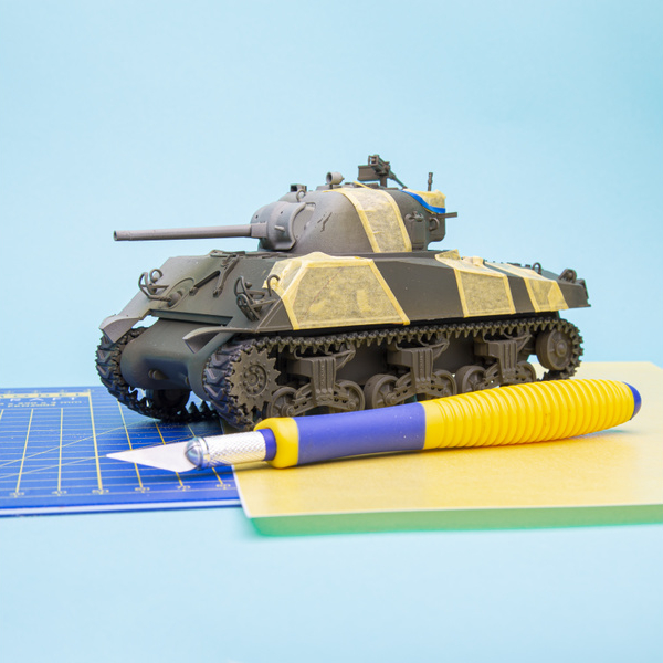 Ukázka použití při barvení plastikových modelů
