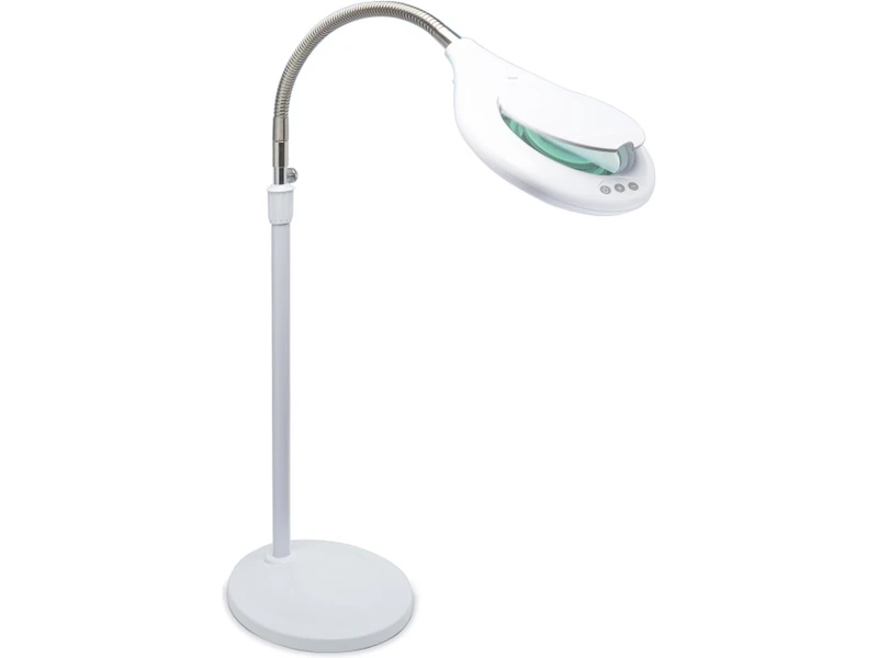 Shesto - Podlahová lampa s lupou a LED osvětlením<