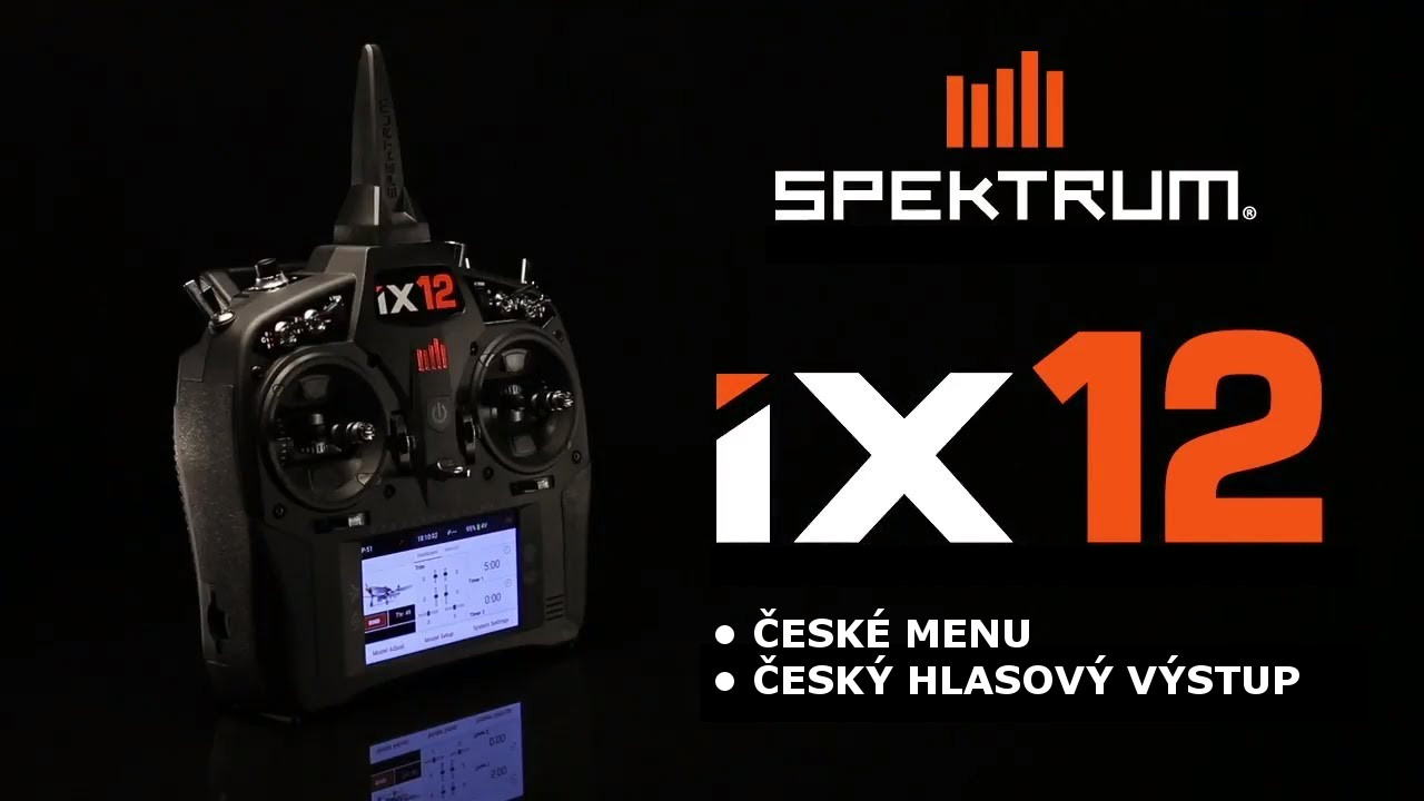 Vysílač Spektrum iX12 - nastavení českého jazyka a českého hlášení