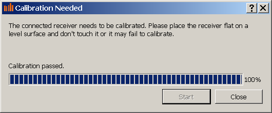 Obr. 3c: Kalibrace přijímače