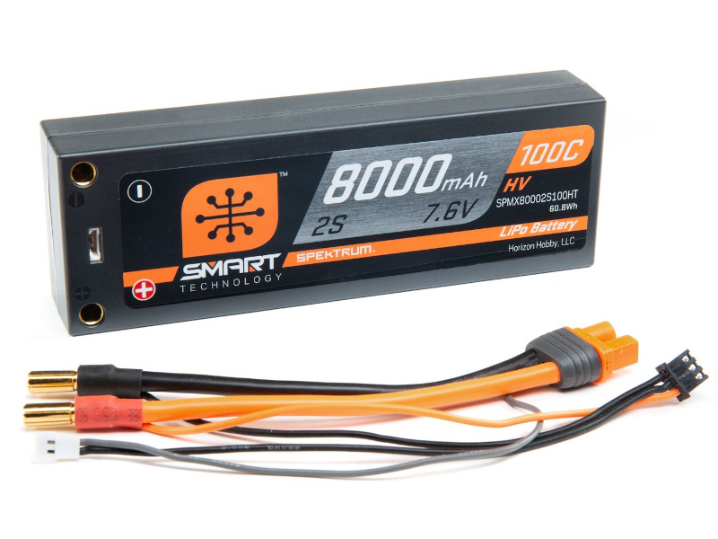 LiPo akumulátor Spektrum Smart 7,4 V 8000 mAh 50C S dutinkami
