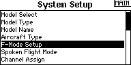 System Setup: F-Mode Setup