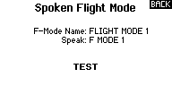 System Setup/Spoken Fligth Mode (F Mode 1)