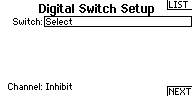 System Setup/Digital Switch Setup: Switch