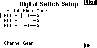 System Setup/Digital Switch Setup: Values