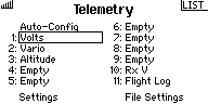 System Setup/Telemetry: Volt