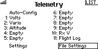 System Setup/Telemetry: Volt