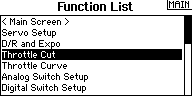 Function List: Throttle Cut