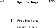 Function List/Forward Programming/Gyro Settings: First Time Setup
