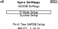System Setup/Forward Programming/Gyro Settings: F-Mode Setup
