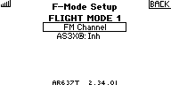 System Setup/Forward Programming/Gyro Settings/F-Mode Setup: FM Channel