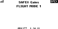 SAFE Settings: SAFE Gains (FMode 1)