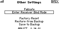 Function List/Forward Programming/Other Settings: Enter Receiver Bind Mode