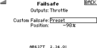 Function List/Forward Programming/Other Settings/Failsafe/Failsafe (Throttle)