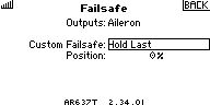 Function List/Forward Programming/Other Settings/Failsafe/Failsafe (Aileron)