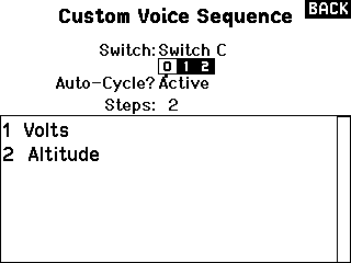 Menu Custom Voice Sequence