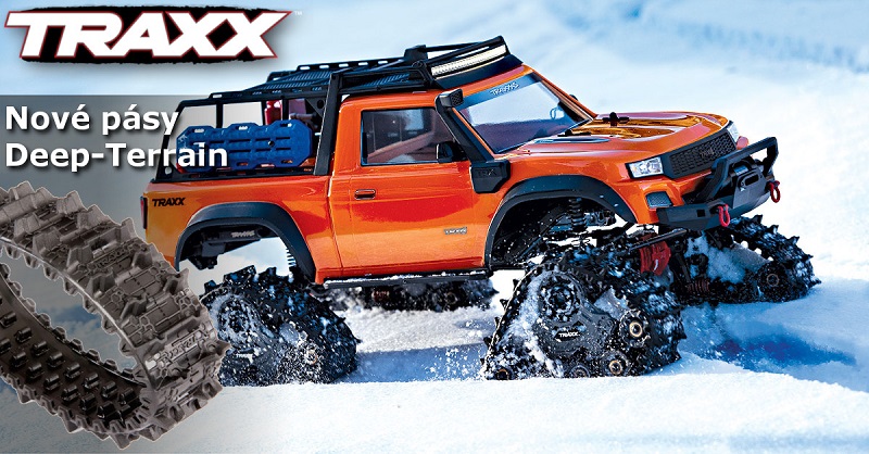 Tuningové gumové pásy Deep-Terrain pro pásový podvoze Traxx