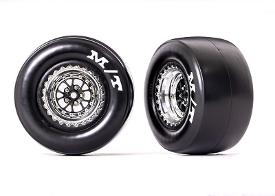 Extra přilnavé pneumatiky, sestavené a přilepené, včetně pěnový vložek, chromovaný disk
