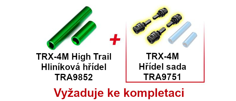 Hliníkové středové hřídele (pro TRX-4m High Trail)