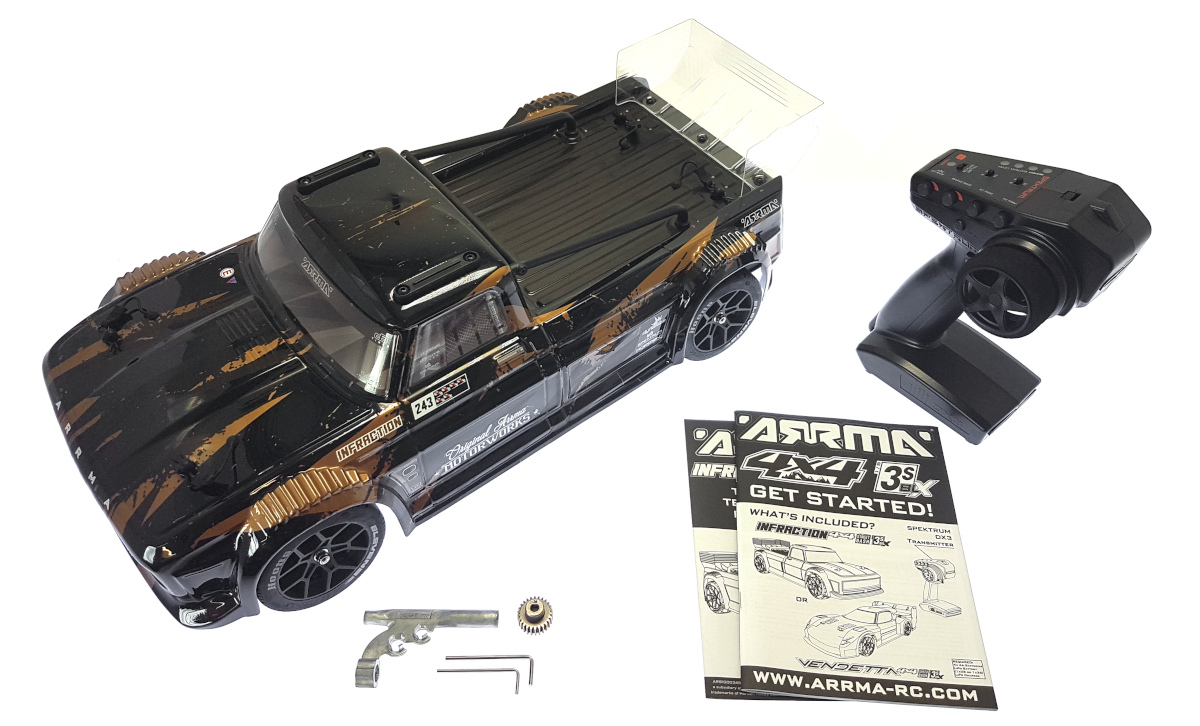 Arrma Infraction 3S BLX 1:8 RTR - obsah balení