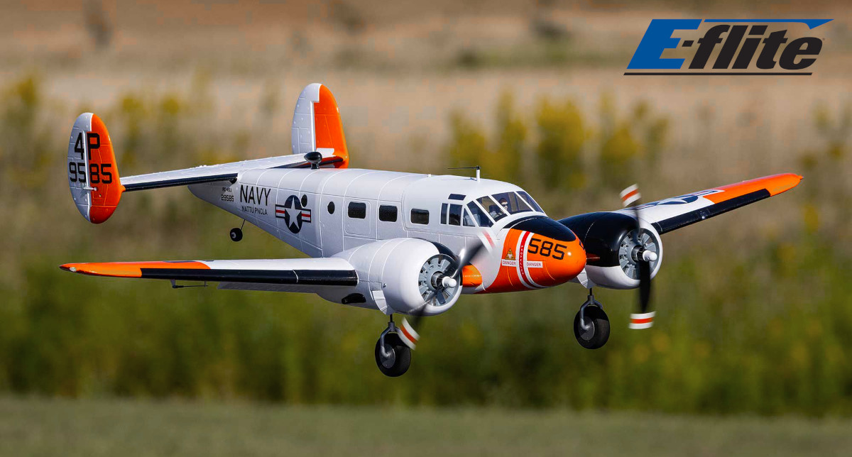 E-flite Beechcraft D18/RC-45J 1.5m BNF Basic AS3X+ SAFE Select