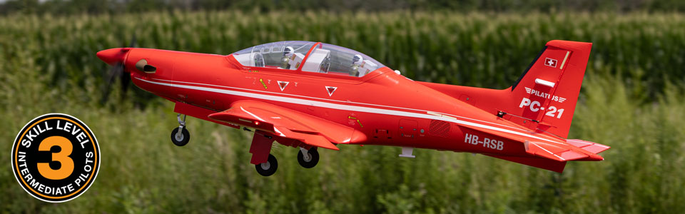 E-flite Pilatus PC-21 1.3m BNF Basic AS3X+ SAFE Select