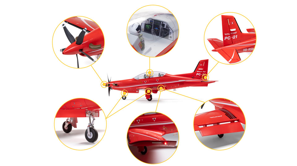E-flite Pilatus PC-21 1.3m BNF Basic AS3X+ SAFE Select