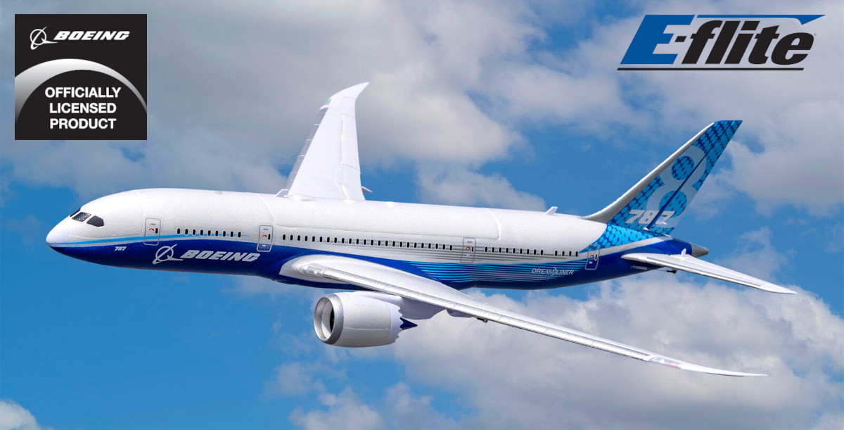 E-flite Boeing 787-8 Dreamliner 0.7m BNF Basic AS3X SAFE Select