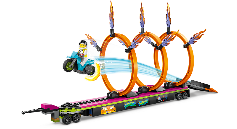 LEGO City - Tahač s ohnivými kruhy