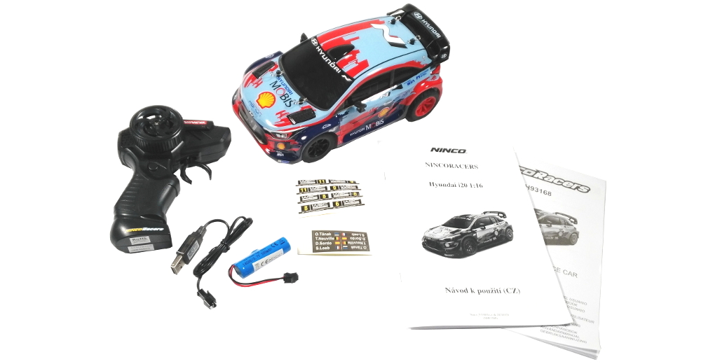 NINCORACERS Hyundai i20 Coupe - obsah balení